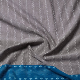 Grey - jacquard cotton blouse piece 104 - handcrafted