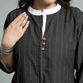 Buy Jacquared Cotton floral Kurta for Women