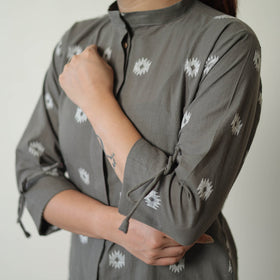  Grey Jacquard Cotton Co-Ord Set Online at iTokri.com