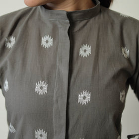  Grey Jacquard Cotton Co-Ord Set Online at iTokri.com