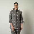  Grey Jacquard Cotton Co-Ord Set Online at iTokri.com