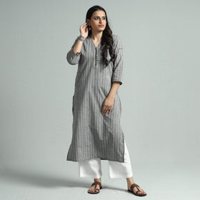  Jacquard Cotton Straight Kurta for Women