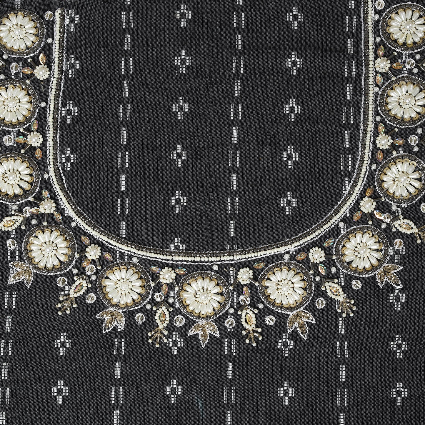 Jacquard Hand Embroidery Cotton Blouse Piece