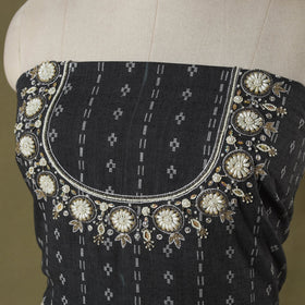 Jacquard Hand Embroidery Cotton Blouse Piece