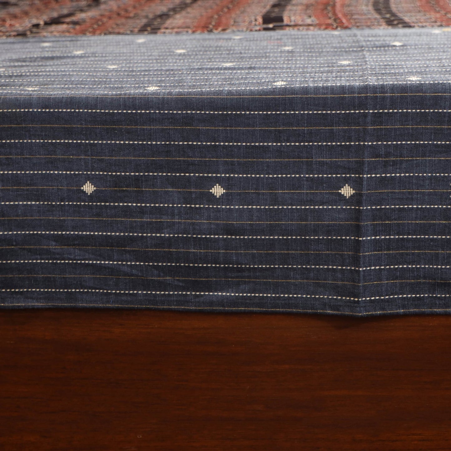 Grey - jacquard with modal silk patch cotton bedsheet set