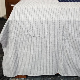 Grey - jacquard patchwork cotton double bed cover