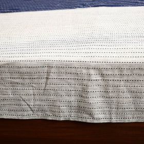 Grey - jacquard patchwork cotton double bed cover