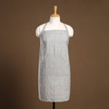 Grey Jacquard Weave Cotton Apron with Pocket