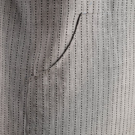 Grey Jacquard Weave Cotton Apron with Pocket