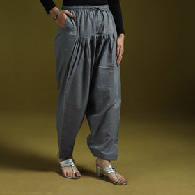 Jacquard weave cotton elasticated salwar 14 - handcrafted