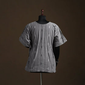 Jacquard weave cotton kaftan (short) 04 - handcrafted