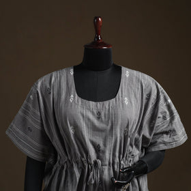 Jacquard weave cotton kaftan (short) 04 - handcrafted