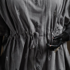 Jacquard weave cotton kaftan (short) 04 - handcrafted
