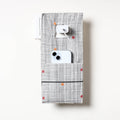 Grey Jacquard Weave Cotton Fabric Mobile Charging Holder 