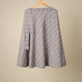 Blue - jacquard weave cotton wrap around skirt 02