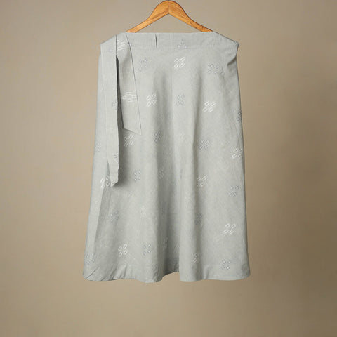 Jacquard weave cotton wrap around skirt 13 - handcrafted