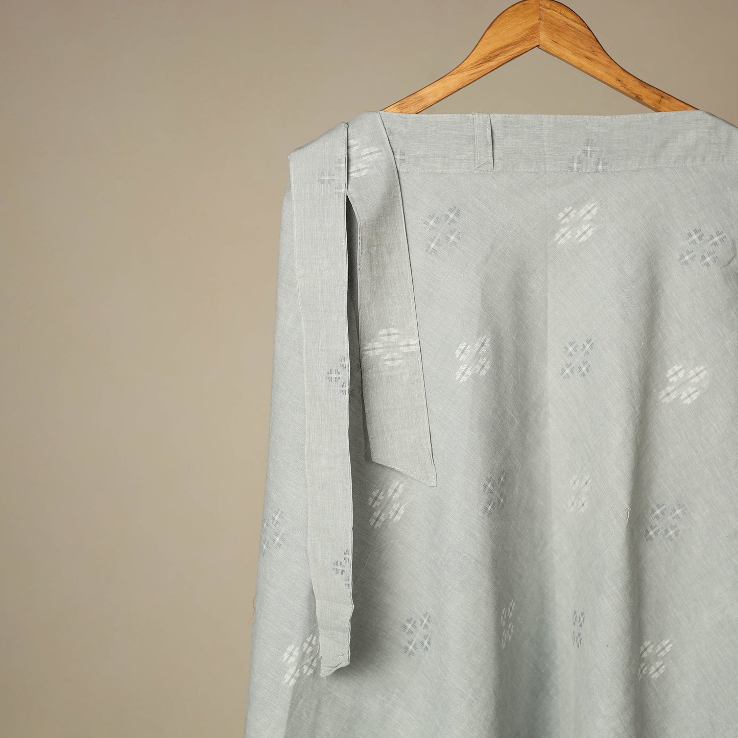 Jacquard weave cotton wrap around skirt 13 - handcrafted