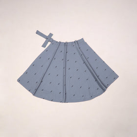 Blue - jacquard weave cotton wrap around skirt 21