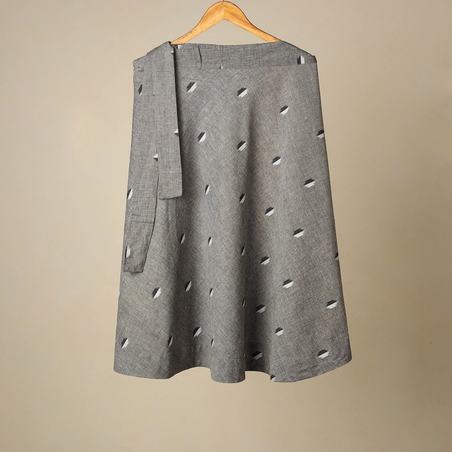 Jacquard weave cotton wrap around skirt 27 - handcrafted