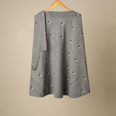 Jacquard weave cotton wrap around skirt 27 - handcrafted