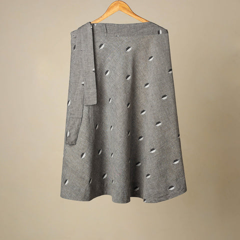 Jacquard weave cotton wrap around skirt 27 - handcrafted
