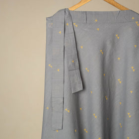 Jacquard weave cotton wrap around skirt 30 - handcrafted