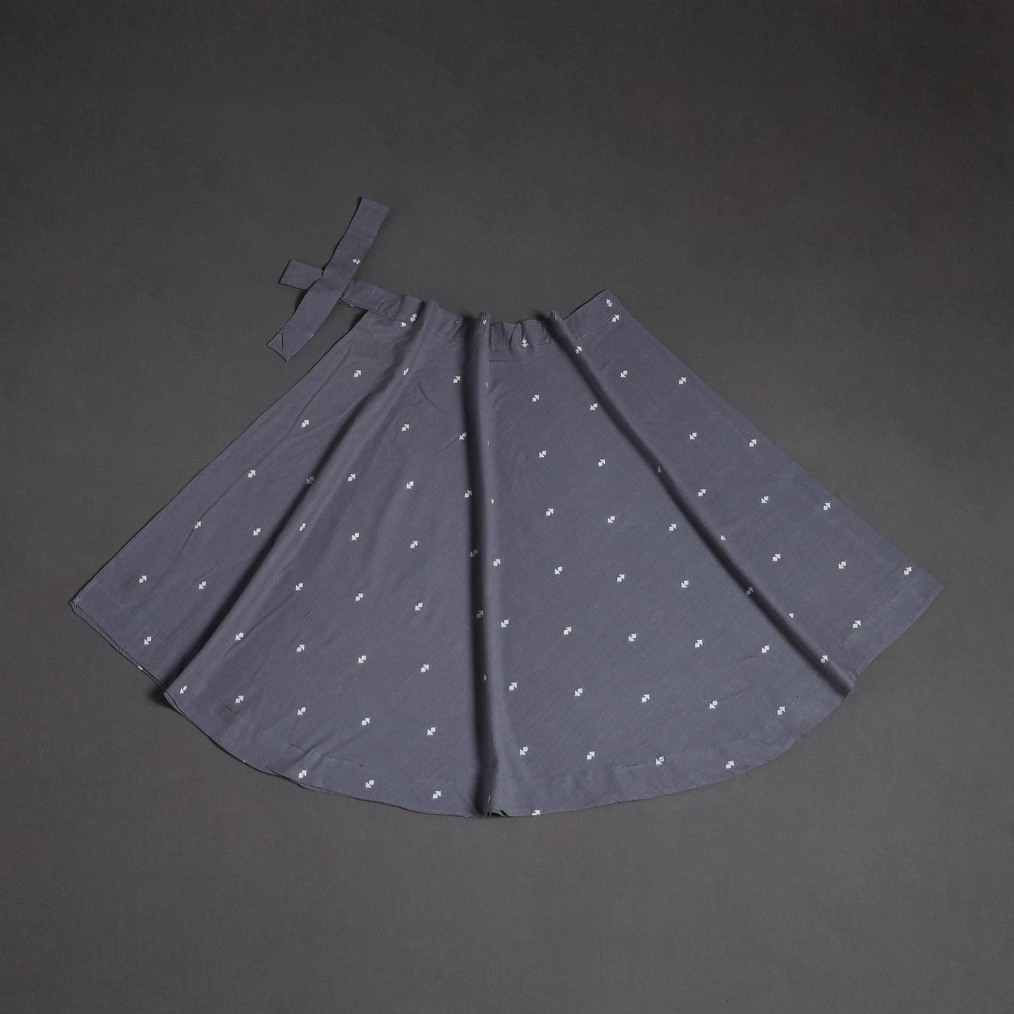 Jacquard weave cotton wrap around skirt 33 - handcrafted