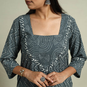 Buy Grey Jaipur Print Cotton Kurta Set