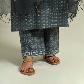  Grey Jaipur Print Cotton Kurta Set