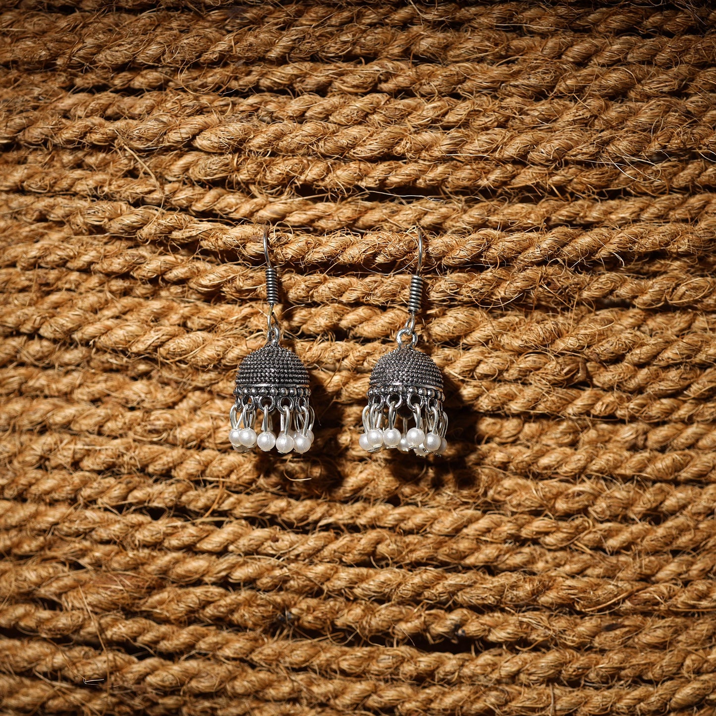 Jannat Handcrafted GS Beaded Jhumki Earrings 