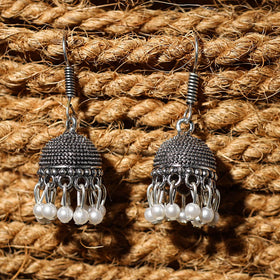 Jannat Handcrafted GS Beaded Jhumki Earrings 