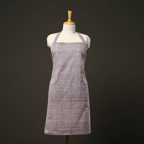Grey - jhiri handloom cotton apron with pocket 14