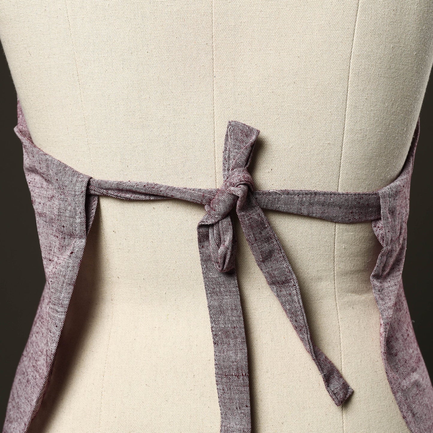 Grey - jhiri handloom cotton apron with pocket 14