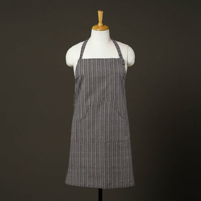 Grey - jhiri handloom cotton apron with pocket 33