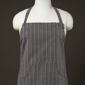 Grey - jhiri handloom cotton apron with pocket 33