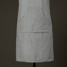 Grey - jhiri handloom cotton apron with pocket 34