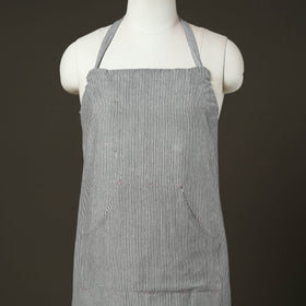 Grey - jhiri handloom cotton apron with pocket 34