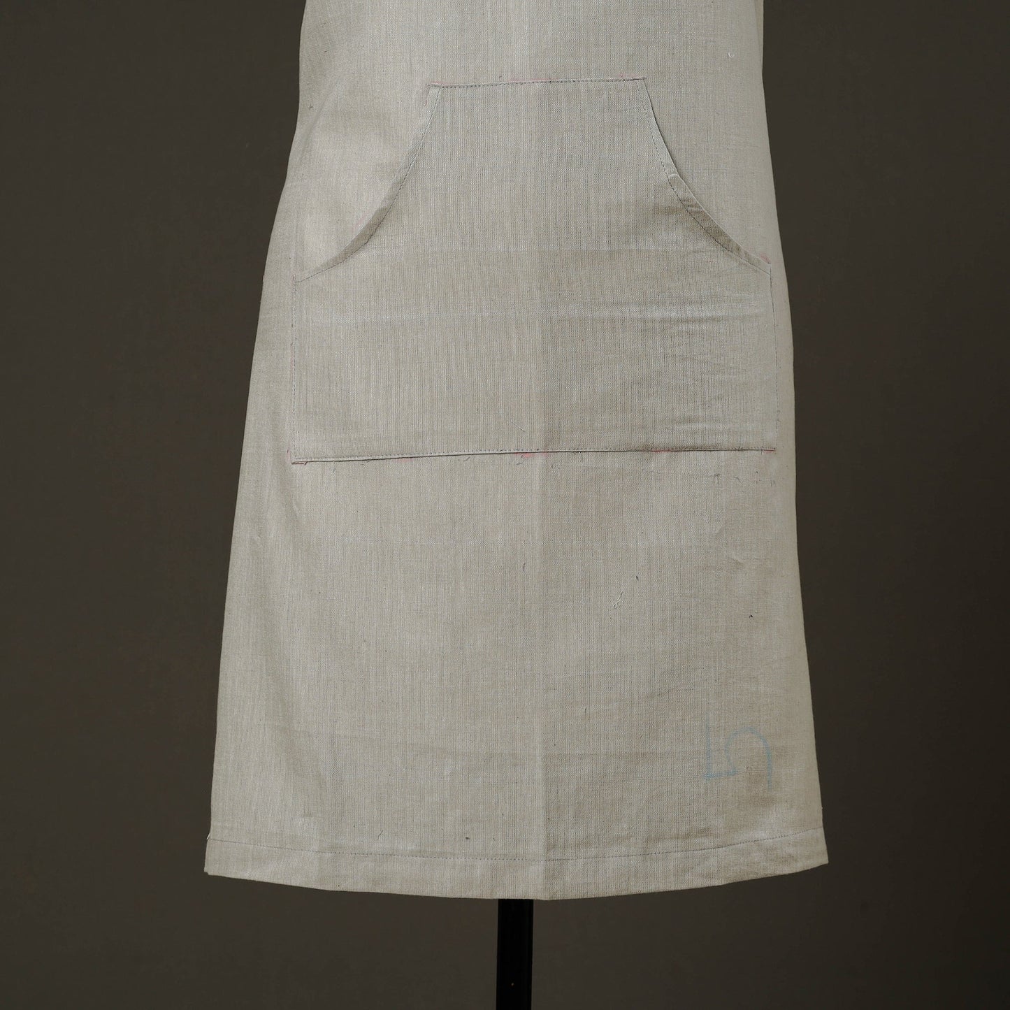 Grey - jhiri handloom cotton apron with pocket 41