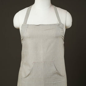 Grey - jhiri handloom cotton apron with pocket 41