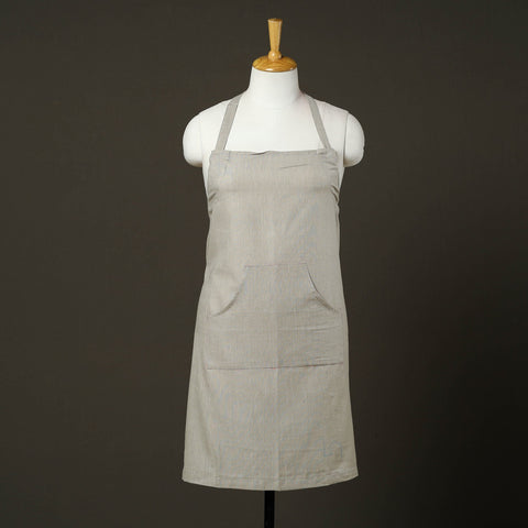 Grey - jhiri handloom cotton apron with pocket 41