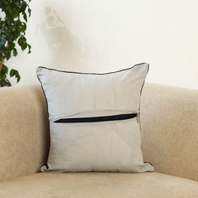 Grey Jhiri Handloom Cotton Cushion Cover