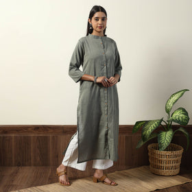   Jhiri Handloom Cotton Straight Long Kurta 