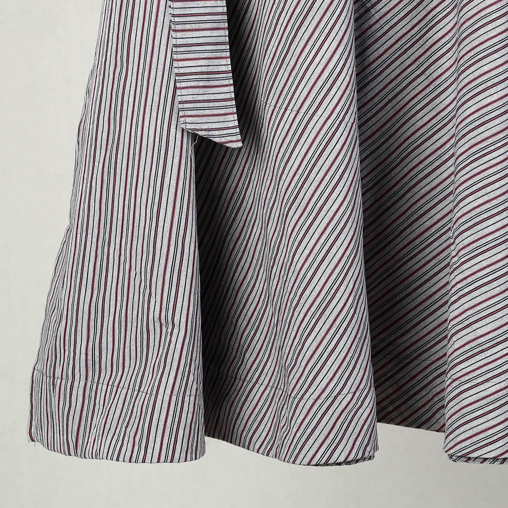 Grey - Jhiri Handloom Cotton Wrap Around Plain Skirt 12