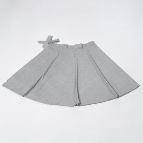  Grey Jhiri Handloom Cotton Wrap Around Plain Skirt 