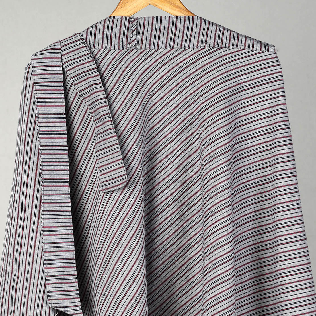 Grey - Jhiri Handloom Cotton Wrap Around Plain Skirt 12