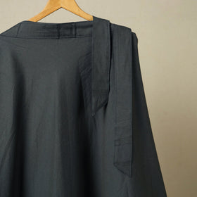 Grey - jhiri handloom plain cotton wrap around skirt 18