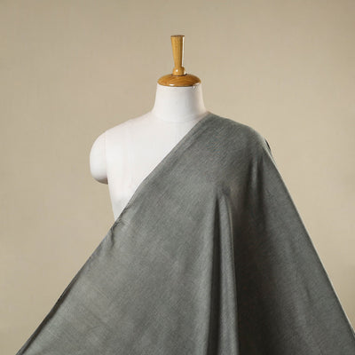 Grey - jhiri pure handloom cotton fabric 17 - handcrafted