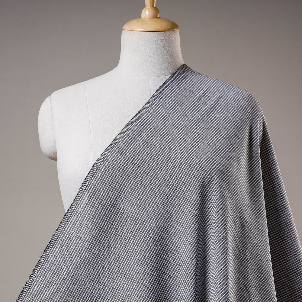 Grey - Jhiri Pure Handloom Cotton Fabric