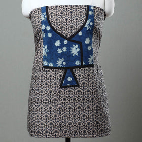 Grey - kalamkari cotton unstitched kurta material