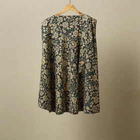 Grey - kalamkari cotton wrap around skirt 02 - handcrafted
